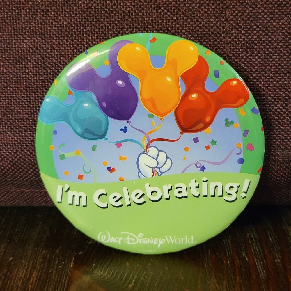 Disney World I’m Celebrating Button Pin